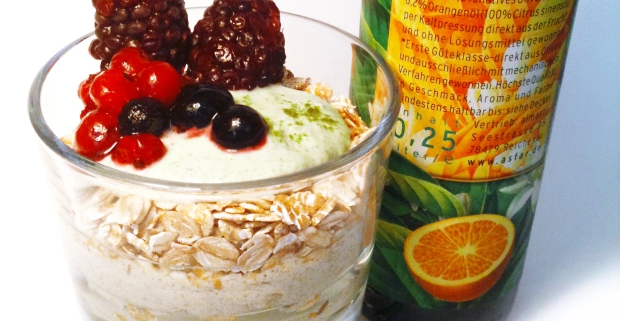 Das delikate asfar Orangen-Olivenöl verleiht diesem Frühstückchen eine frisch-fruchtige Geschmacksnote.